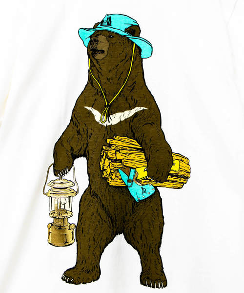 go slow caravan(ゴースローキャラバン)の「OGAWA×GSC ツキノワグマTEE19(Tシャツ/カットソー・メンズ・ホワイト/チャコールグレー・MEDIUM/LARGE/X-LARGE)」の10枚目の写真