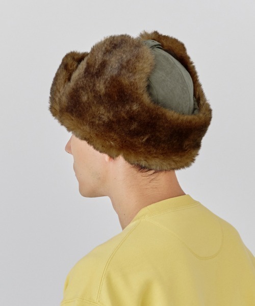 ORNERTE（オルネート）の「【ORNERTE】[WEB限定] サイズが選べるフライトキャップ（キャップ・レディース・ブラック/グレー/ダークグリーン/ブラウン/ベージュ・M/57.5cm/61cm/L）」の7枚目の写真