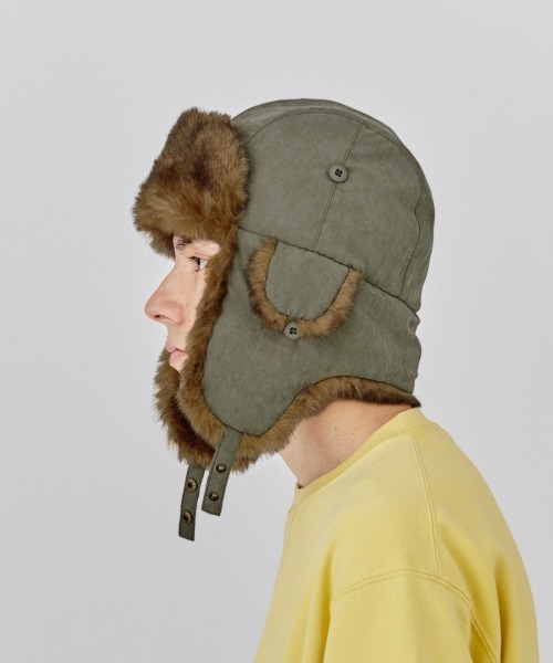 ORNERTE（オルネート）の「【ORNERTE】[WEB限定] サイズが選べるフライトキャップ（キャップ・レディース・ブラック/グレー/ダークグリーン/ブラウン/ベージュ・M/57.5cm/61cm/L）」の8枚目の写真