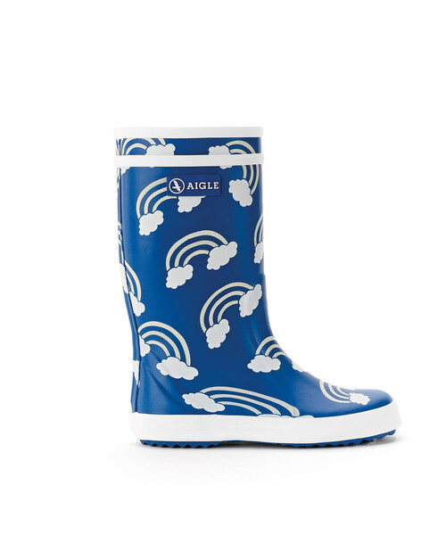 AIGLE（エーグル）の「ロリポップ プリント ラバーブーツ（レインシューズ・キッズ・ネイビー/ブルー・34/32/30/28/26）」の2枚目の写真