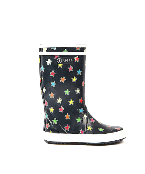 AIGLE（エーグル）の「ロリポップ プリント ラバーブーツ（レインシューズ・キッズ・ネイビー/ブルー・34/32/30/28/26）」の7枚目の写真