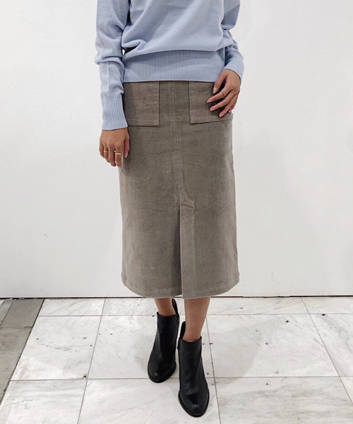 Banner Barrett（バナーバレット）の「コールタイトスカート（スカート・レディース・アイボリー/グレイッシュベージュ/サックスブルー・36/38）」の3枚目の写真