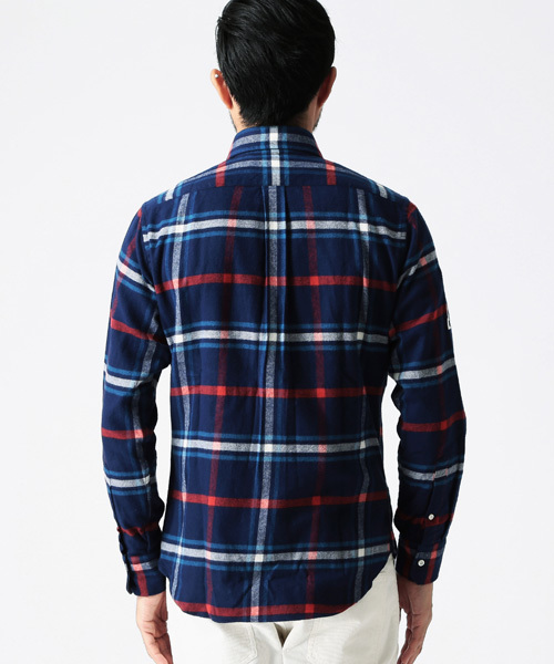 BEAMS(ビームス)の「◎PSYCHO BUNNY×BEAMS / 別注 ネル BIGチェック カッタウェイ シャツ(シャツ/ブラウス・メンズ・ブルー/レッド・X-LARGE/LARGE/MEDIUM/SMALL)」の12枚目の写真