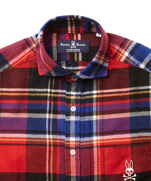 BEAMS(ビームス)の「◎PSYCHO BUNNY×BEAMS / 別注 ネル BIGチェック カッタウェイ シャツ(シャツ/ブラウス・メンズ・ブルー/レッド・X-LARGE/LARGE/MEDIUM/SMALL)」の5枚目の写真