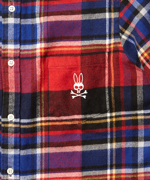 BEAMS(ビームス)の「◎PSYCHO BUNNY×BEAMS / 別注 ネル BIGチェック カッタウェイ シャツ(シャツ/ブラウス・メンズ・ブルー/レッド・X-LARGE/LARGE/MEDIUM/SMALL)」の6枚目の写真