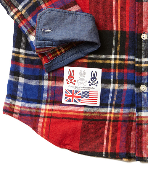 BEAMS(ビームス)の「◎PSYCHO BUNNY×BEAMS / 別注 ネル BIGチェック カッタウェイ シャツ(シャツ/ブラウス・メンズ・ブルー/レッド・X-LARGE/LARGE/MEDIUM/SMALL)」の7枚目の写真