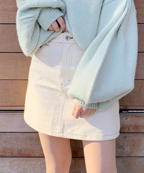 apres jour(アプレジュール)の「ベーシック台形スカート【ZOZOTOWN限定アイテム】(スカート・レディース・ブラック/オフホワイト・SMALL/MEDIUM/LARGE/X-LARGE)」の3枚目の写真