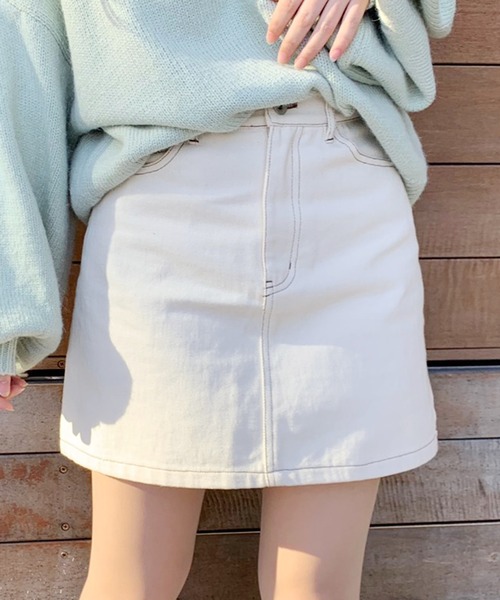 apres jour(アプレジュール)の「ベーシック台形スカート【ZOZOTOWN限定アイテム】(スカート・レディース・ブラック/オフホワイト・SMALL/MEDIUM/LARGE/X-LARGE)」の5枚目の写真