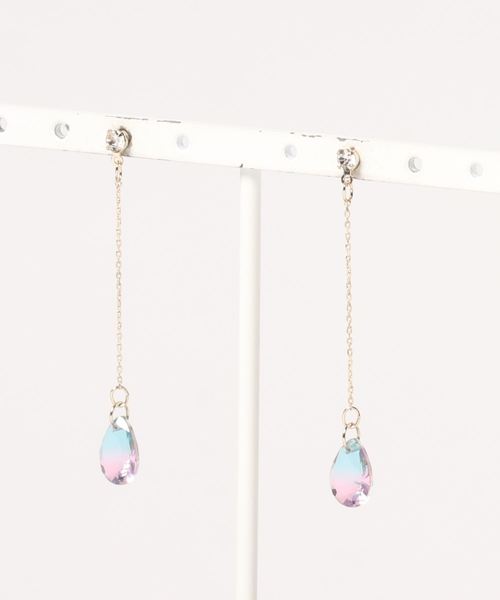 欧州航路(オウシュウコウロ)の「【欧州航路】グラデーションドロップピアス(ピアス(両耳用)・レディース・ピンク/パープル/ネイビー・FREE)」の3枚目の写真