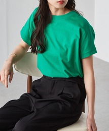 【26SS新色追加】〈Beautiful Cotton 綿100%〉UVカット/接触冷感 きれいめハイネックTシャツ