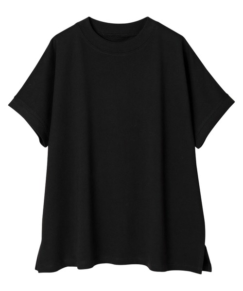 RANAN(ラナン)の「〈Beautiful Cotton 綿100%〉UVカット/接触冷感 きれいめハイネックTシャツ(Tシャツ/カットソー・レディース・ライトグレー/ブラック/オフホワイト/キャメル/ボルドー/カーキ/チャコールグレー/ラベンダー/グリーン/ネイビー/ダークブルー/ベージュ/モカ/オレンジ系その他/ダークブラウン/クリアグリーン/イエロー/パープル/ブラウン系1/その他・3L/LL/M/L/S)」の21枚目の写真