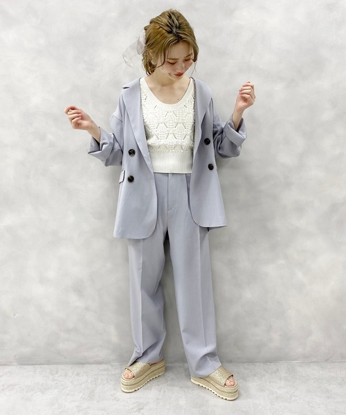 one after another NICE CLAUP(ワンアフターアナザーナイスクラップ)の「ぽんぽんケーブルベスト(ニット/セーター・レディース・ブラック/ベージュ/オフホワイト・FREE)」の18枚目の写真