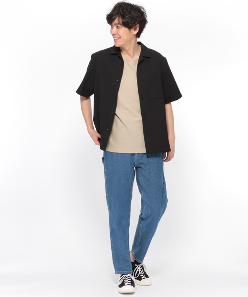 LAKOLE（ラコレ）の「ヘリンボーンボーダーTシャツ / LAKOLE（Tシャツ/カットソー・メンズ・ブラウン系その他/チャコール/ホワイト/ベージュ・MEDIUM/LARGE）」の8枚目の写真