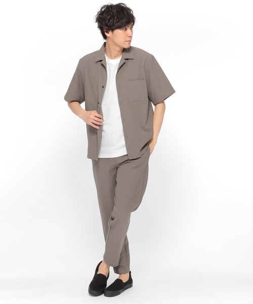 LAKOLE（ラコレ）の「ヘリンボーンボーダーTシャツ / LAKOLE（Tシャツ/カットソー・メンズ・ブラウン系その他/チャコール/ホワイト/ベージュ・MEDIUM/LARGE）」の12枚目の写真