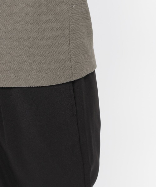 LAKOLE（ラコレ）の「ヘリンボーンボーダーTシャツ / LAKOLE（Tシャツ/カットソー・メンズ・ブラウン系その他/チャコール/ホワイト/ベージュ・MEDIUM/LARGE）」の19枚目の写真