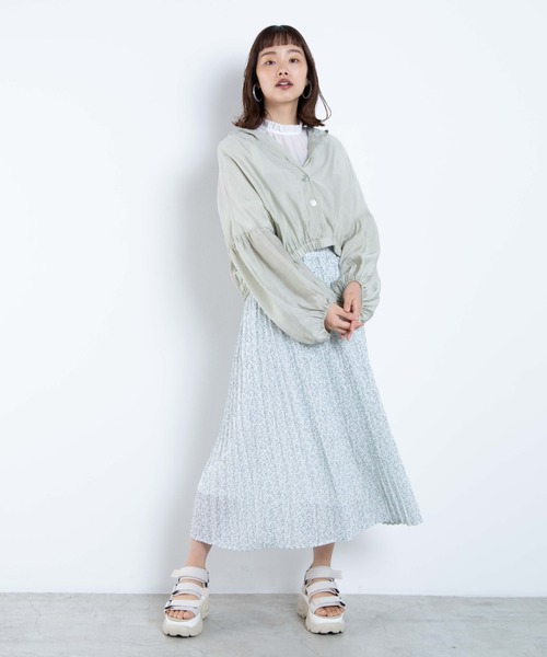 WEGO(ウィゴー)の「WEGO/シアーフードシャツ(シャツ/ブラウス・レディース・オフホワイト/グリーン系その他・FREE)」の5枚目の写真