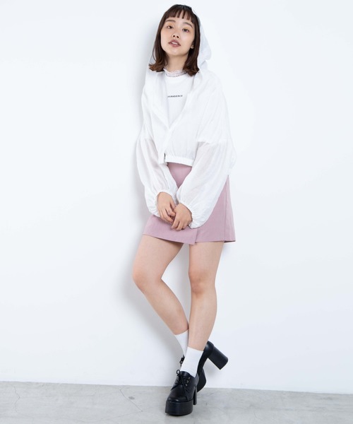 WEGO(ウィゴー)の「WEGO/シアーフードシャツ(シャツ/ブラウス・レディース・オフホワイト/グリーン系その他・FREE)」の10枚目の写真