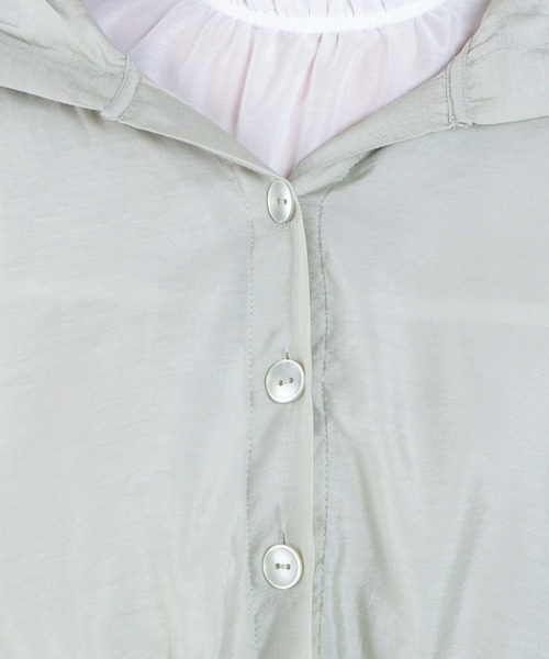 WEGO(ウィゴー)の「WEGO/シアーフードシャツ(シャツ/ブラウス・レディース・オフホワイト/グリーン系その他・FREE)」の11枚目の写真