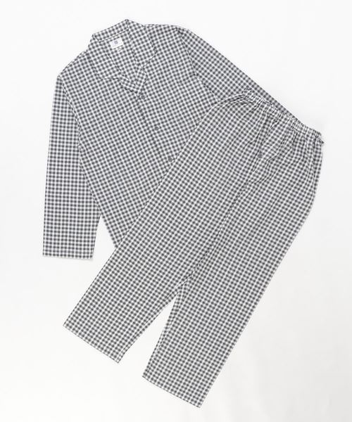 Gunze グンゼ の Gunze メンズ 上下セットパジャマ 長袖長パンツ 先染サッカーチェック綿100 ルームウェア パジャマ Wear