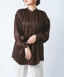 Ambre Neige | ヴィンテージサテンチュニック／サテンブラウス／チャイナ風シャツ／【WEB/EC限定商品】(シャツ/ブラウス)