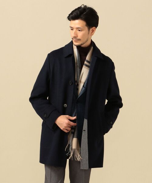 SHIPS（シップス）の「SD: ダブルフェイス ネイビー ソリッド カー