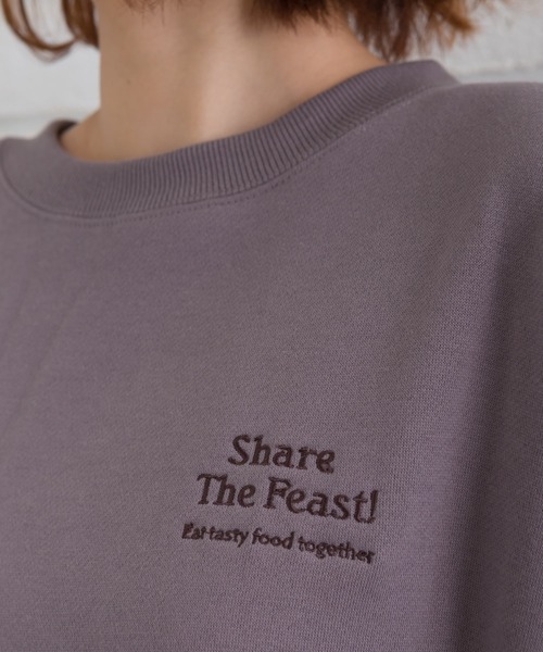 SpRay（スプレイ）の「ＰＩＺＺＡ　ＧＩＲＬ　裏起毛スウェット（Tシャツ/カットソー・レディース・パープル/オフホワイト/ブルー/スミクロ/ライトベージュ・FREE）」の20枚目の写真