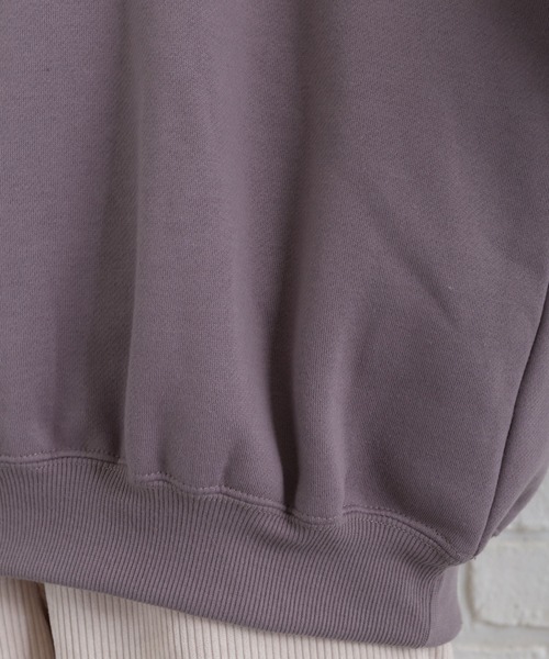 SpRay（スプレイ）の「ＰＩＺＺＡ　ＧＩＲＬ　裏起毛スウェット（Tシャツ/カットソー・レディース・パープル/オフホワイト/ブルー/スミクロ/ライトベージュ・FREE）」の17枚目の写真