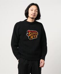 HYSTERIC GLAMOUR | BRITISH WOOL×HYSTERIC/ SUPER HYSワッペン プルオーバー(ニット/セーター)