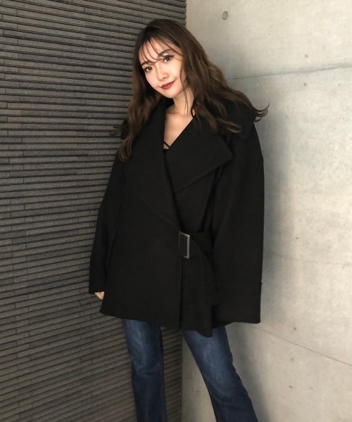 ENVYM(アンビー)の「ビックカラーベルトCT(ピーコート・レディース・ブラック/ベージュ/グリーン・FREE)」の17枚目の写真