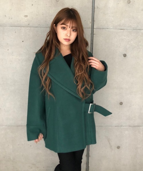 ENVYM(アンビー)の「ビックカラーベルトCT(ピーコート・レディース・ブラック/ベージュ/グリーン・FREE)」の19枚目の写真