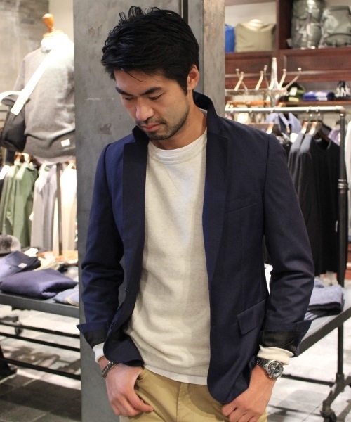 JOURNAL STANDARD(ジャーナルスタンダード)の「TRギャバジンタイトテーラードジャケット #(テーラードジャケット・メンズ・ブラック/チャコールグレー/ブルー系その他/ネイビー・SMALL/LARGE/MEDIUM/X-LARGE)」の14枚目の写真