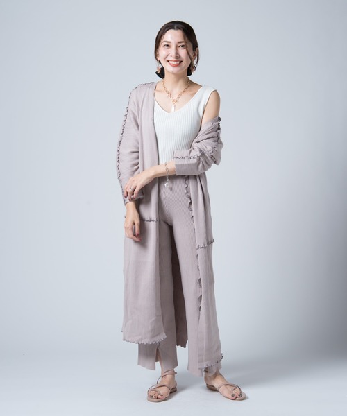 LAYMEE（レイミー）の「Silly knit PT / シリーニットパンツ（その他パンツ・レディース・ピンクベージュ/グレー/キャメル・FREE）」の7枚目の写真