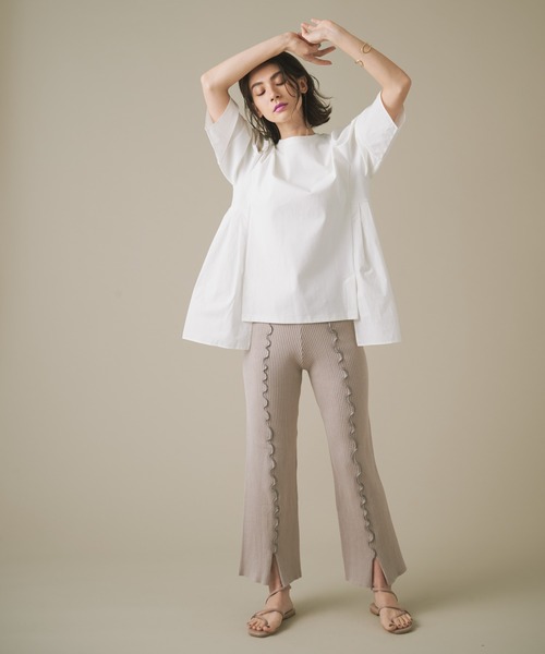 LAYMEE（レイミー）の「Silly knit PT / シリーニットパンツ（その他パンツ・レディース・ピンクベージュ/グレー/キャメル・FREE）」の14枚目の写真