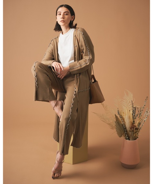 LAYMEE（レイミー）の「Silly knit PT / シリーニットパンツ（その他パンツ・レディース・ピンクベージュ/グレー/キャメル・FREE）」の9枚目の写真