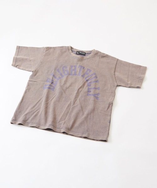 CUBE SUGAR（キューブシュガー）の「天竺 パウダー加工 プリント クルーネック（Tシャツ/カットソー・レディース・ベージュ/チャコールグレー/グリーン/ピンク・M）」の19枚目の写真