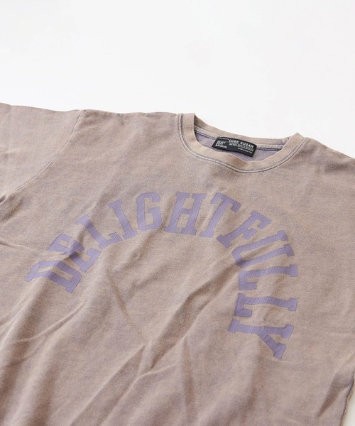 CUBE SUGAR（キューブシュガー）の「天竺 パウダー加工 プリント クルーネック（Tシャツ/カットソー・レディース・ベージュ/チャコールグレー/グリーン/ピンク・M）」の21枚目の写真