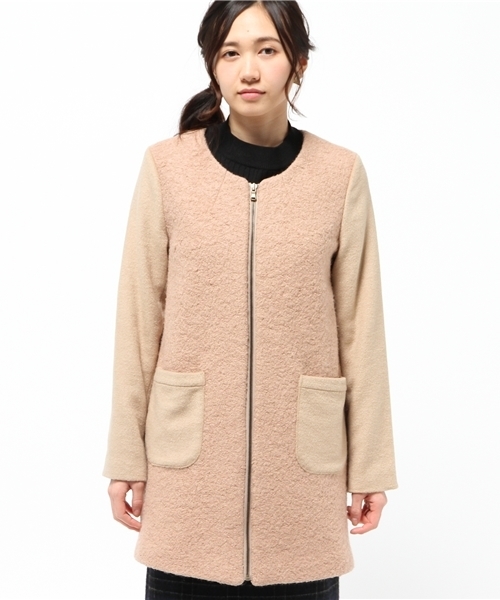 Khaju（カージュ）の「Khaju:ノーカラージップコート□（その他アウター・レディース・ブラック/ベージュ/ベージュ系その他・38/36）」の19枚目の写真