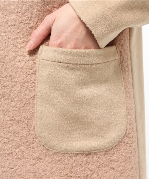 Khaju（カージュ）の「Khaju:ノーカラージップコート□（その他アウター・レディース・ブラック/ベージュ/ベージュ系その他・38/36）」の20枚目の写真