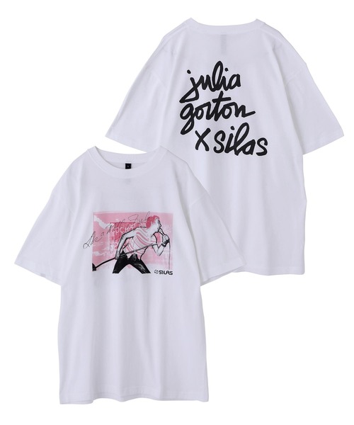 SILAS(サイラス)の「SILAS x JULIA GORTON FRONT PHOTO S/S TEE(Tシャツ/カットソー・メンズ・ホワイト/ブラック・SMALL/MEDIUM/LARGE/X-LARGE)」の2枚目の写真