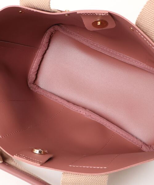 GGD（ジージーディー）の「and mikka /1枚合皮2WAY手提げ（トートバッグ・レディース・ピンク/オフホワイト/ブラック・FREE）」の6枚目の写真