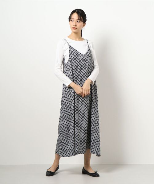 セール ワンピース 小紋柄キャミワンピース ワンピース Lugnoncure ルノンキュール のファッション