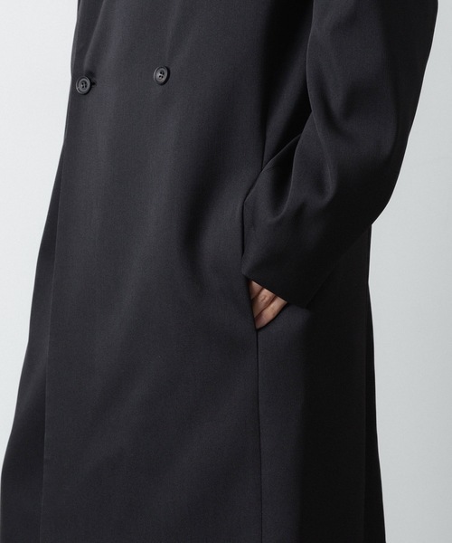 ato（アトウ）の「crease double short coat（チェスターコート・メンズ・ブラック/ネイビー・44/46/48）」の17枚目の写真
