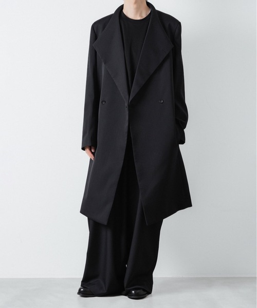 ato（アトウ）の「crease double short coat（チェスターコート・メンズ・ブラック/ネイビー・44/46/48）」の13枚目の写真