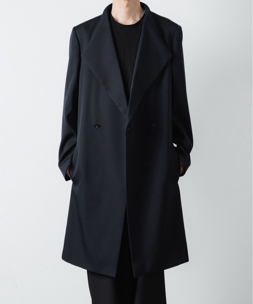 ato（アトウ）の「crease double short coat（チェスターコート・メンズ・ブラック/ネイビー・44/46/48）」の15枚目の写真