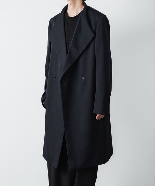 ato（アトウ）の「crease double short coat（チェスターコート・メンズ・ブラック/ネイビー・44/46/48）」の16枚目の写真