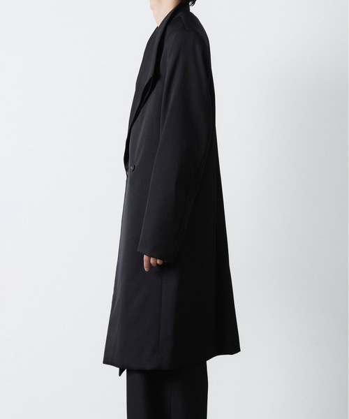 ato（アトウ）の「crease double short coat（チェスターコート・メンズ・ブラック/ネイビー・44/46/48）」の22枚目の写真