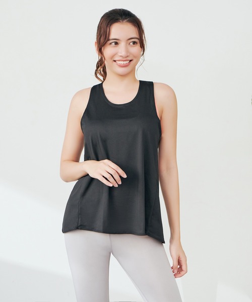 セール】レディースフィットネスウェア バッククロスタンクトップ