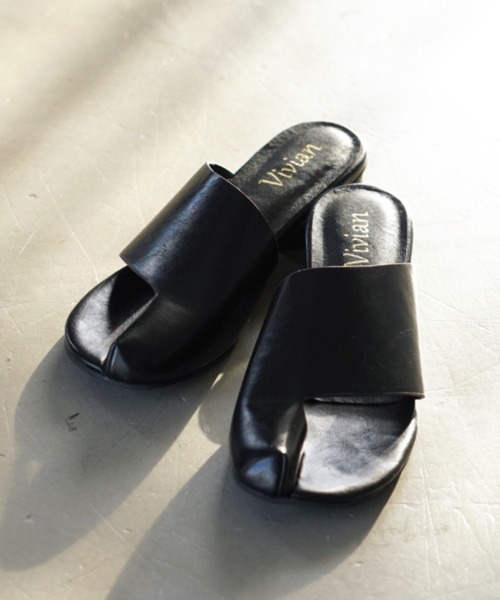 VIVIAN（ヴィヴィアン）の「足袋デザインミュールサンダル（サンダル・レディース・ホワイト/ブラック・M/LL/S/L）」の12枚目の写真