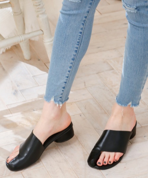 VIVIAN（ヴィヴィアン）の「足袋デザインミュールサンダル（サンダル・レディース・ホワイト/ブラック・M/LL/S/L）」の15枚目の写真