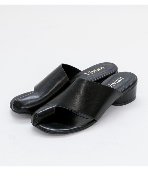 VIVIAN（ヴィヴィアン）の「足袋デザインミュールサンダル（サンダル・レディース・ホワイト/ブラック・M/LL/S/L）」の9枚目の写真